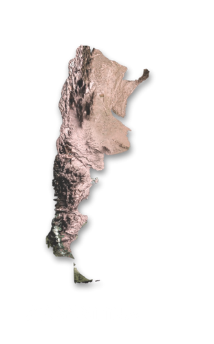Map of Argentina with text